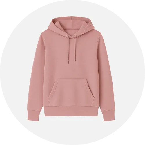 Women’s hoodie product icon representing fleece and cotton hoodies manufactured by RYZEAL Sourcing.