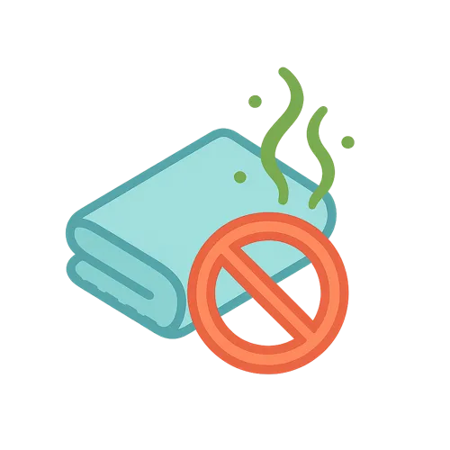 Anti-odor fabric treatment icon provided by RYZEAL clothing manufacturer in Bangladesh.