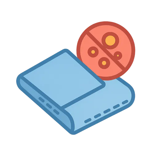 Anti-piling fabric protection icon used by RYZEAL clothing manufacturer.