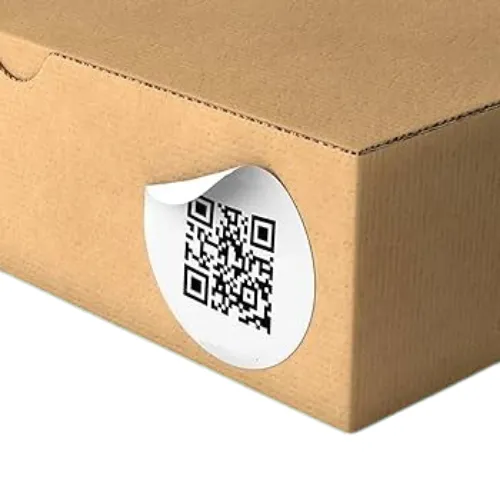 QR code stickers for digital tracking and packaging identification.