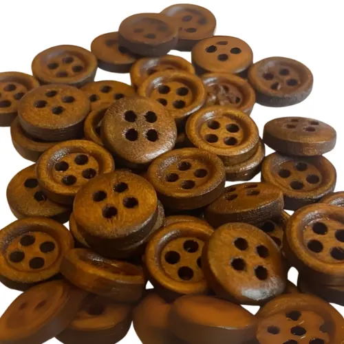 Natural coconut shell button options for eco-friendly apparel customization.