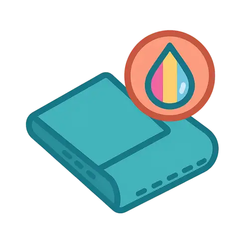 Color-fast fabric feature icon offered by RYZEAL, clothing manufacturer in Bangladesh.