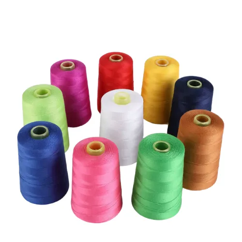 Colorful sewing thread options used for custom garment stitching and branding, available through RYZEAL.