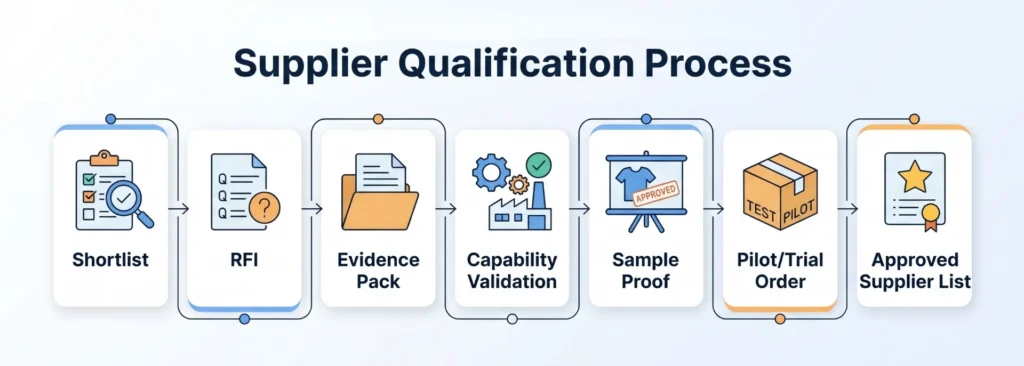 Supplier Qualification Process Workflow diagram
