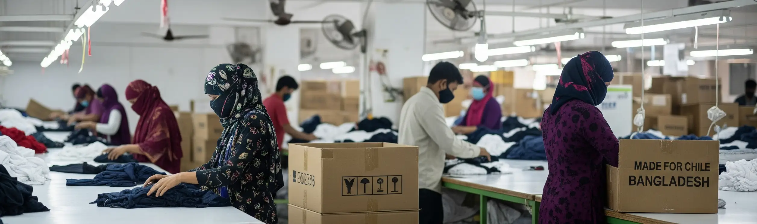 Producción en Bangladesh para proveedores de ropa Chile