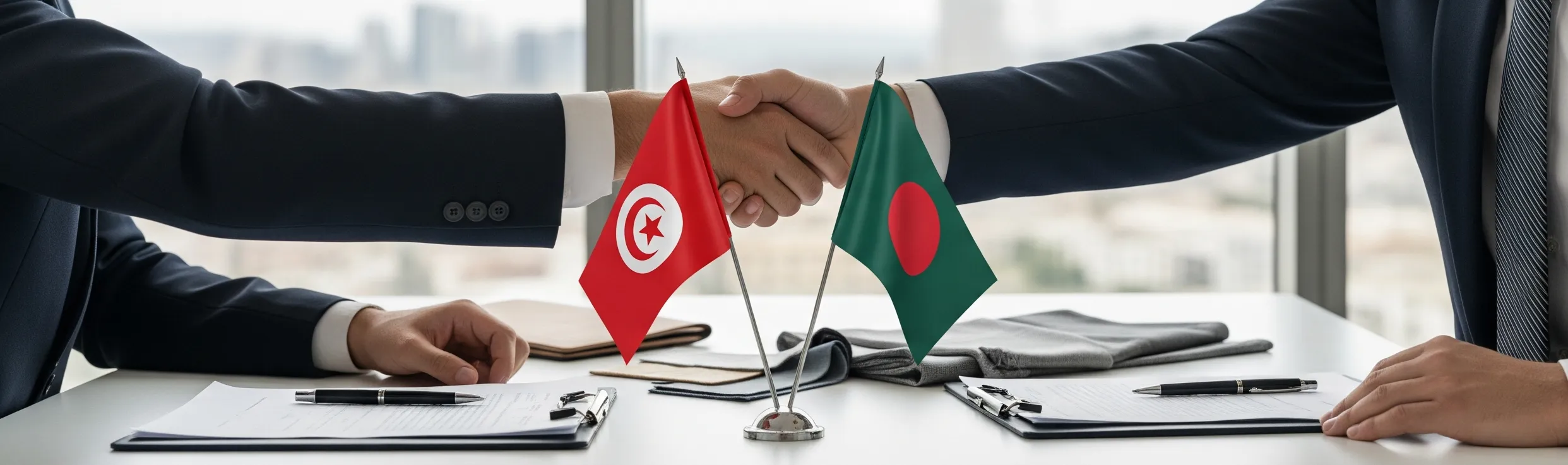شراكة بين تونس وبنغلاديش مع مورد ملابس يدعم التصنيع والتوريد للمشترين التونسيين | Tunisia and Bangladesh partnership with a clothing supplier supporting manufacturing and sourcing for Tunisian buyers
