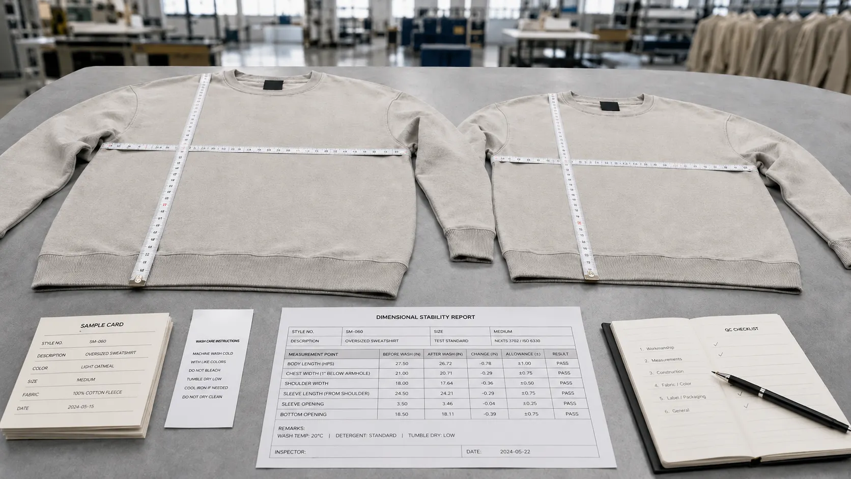 Garment Production Problems Shrinkage and Dimensional Change