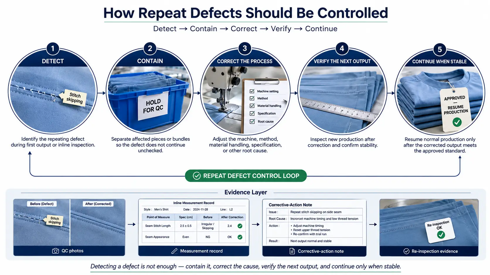 How Repeat Defects Should be Controlled Garment Production Problems