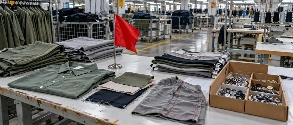 clothing manufacturer vetting red flags stop the process