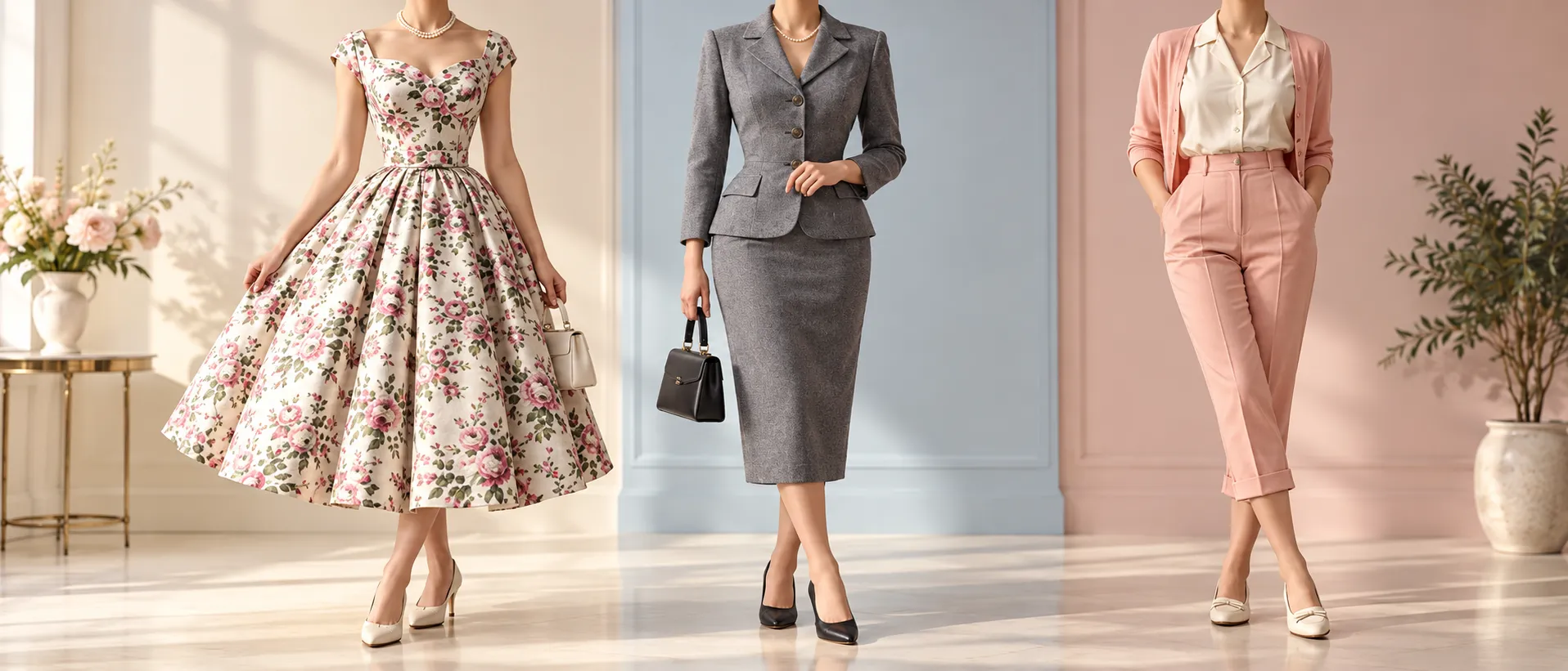 1950s Womens Fashion Hourglass Ideal and Postwar Style 4