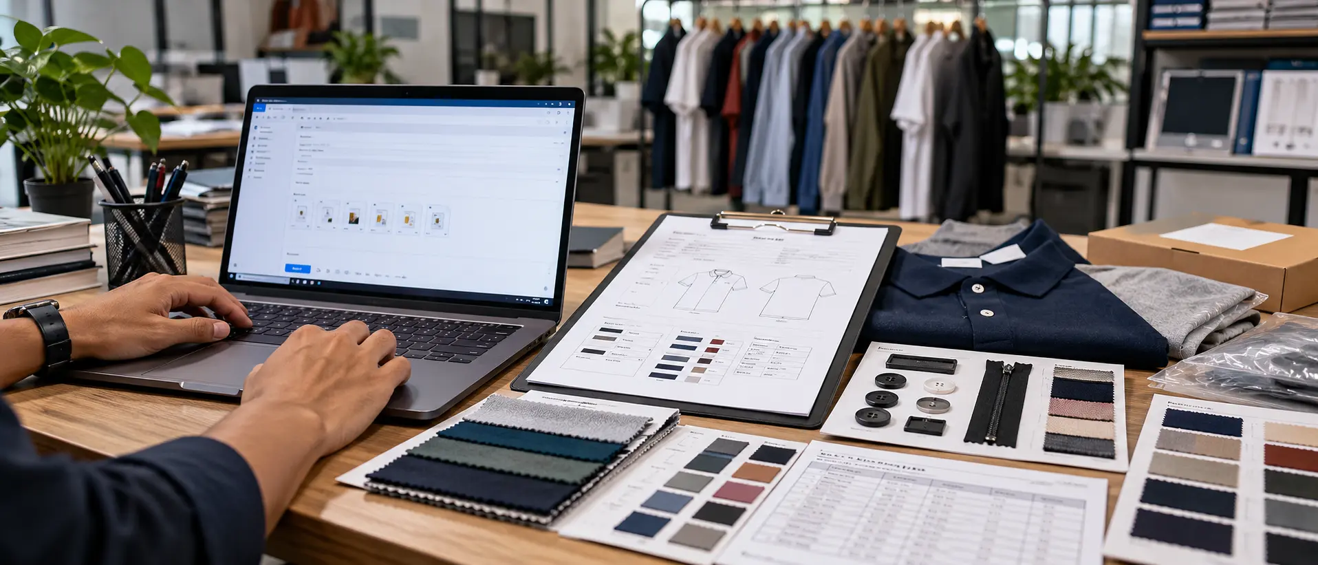 Apparel Sourcing Workspace with RFQ Samples