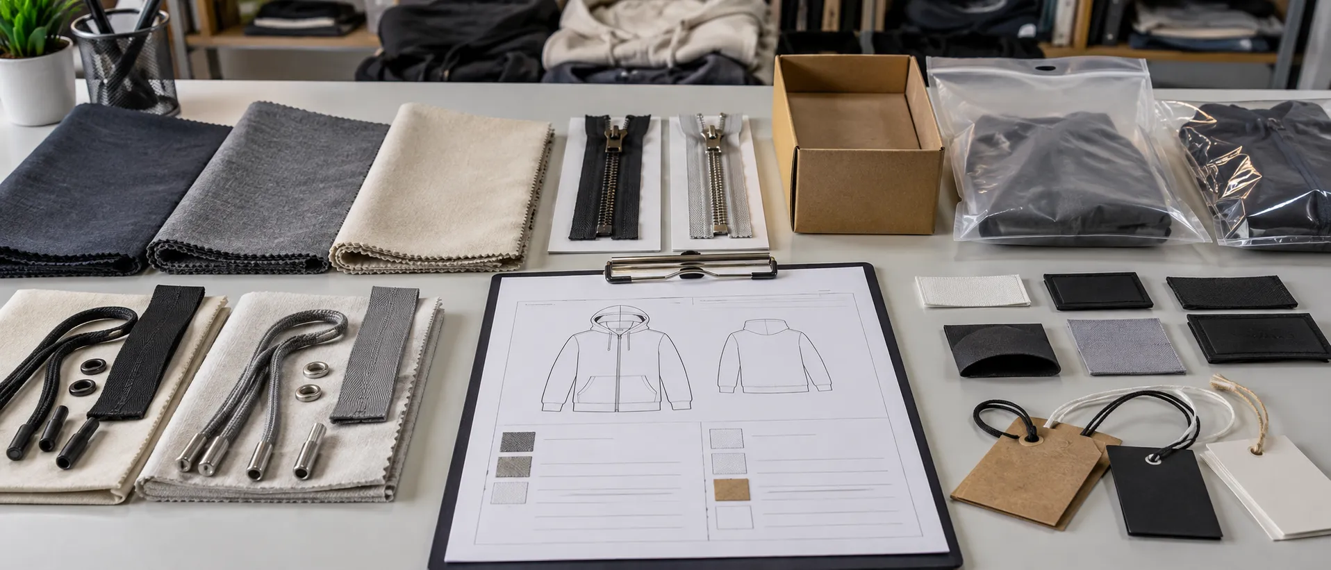 Garment Design Materials Moodboard