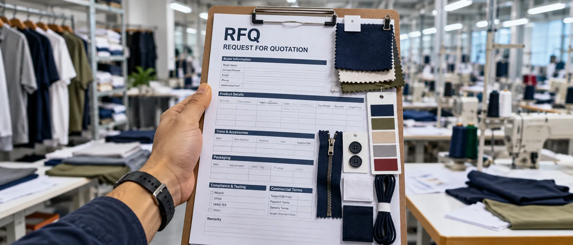 Garment Factory RFQ Sample Board - How to Write an RFQ to a Clothing Manufacturer That Gets Accurate Quotes