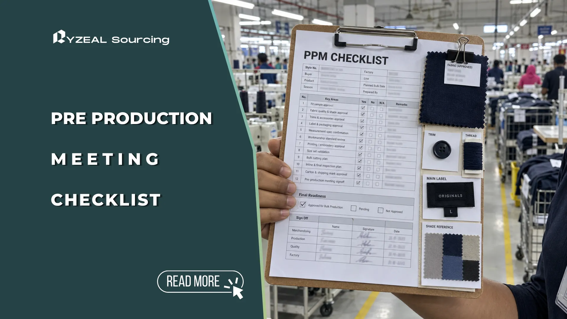 Pre Production Meeting Checklist What Must Be Locked Before Bulk Starts