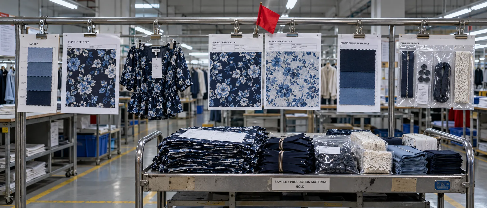 apparel approval workflow red flags production hold 3