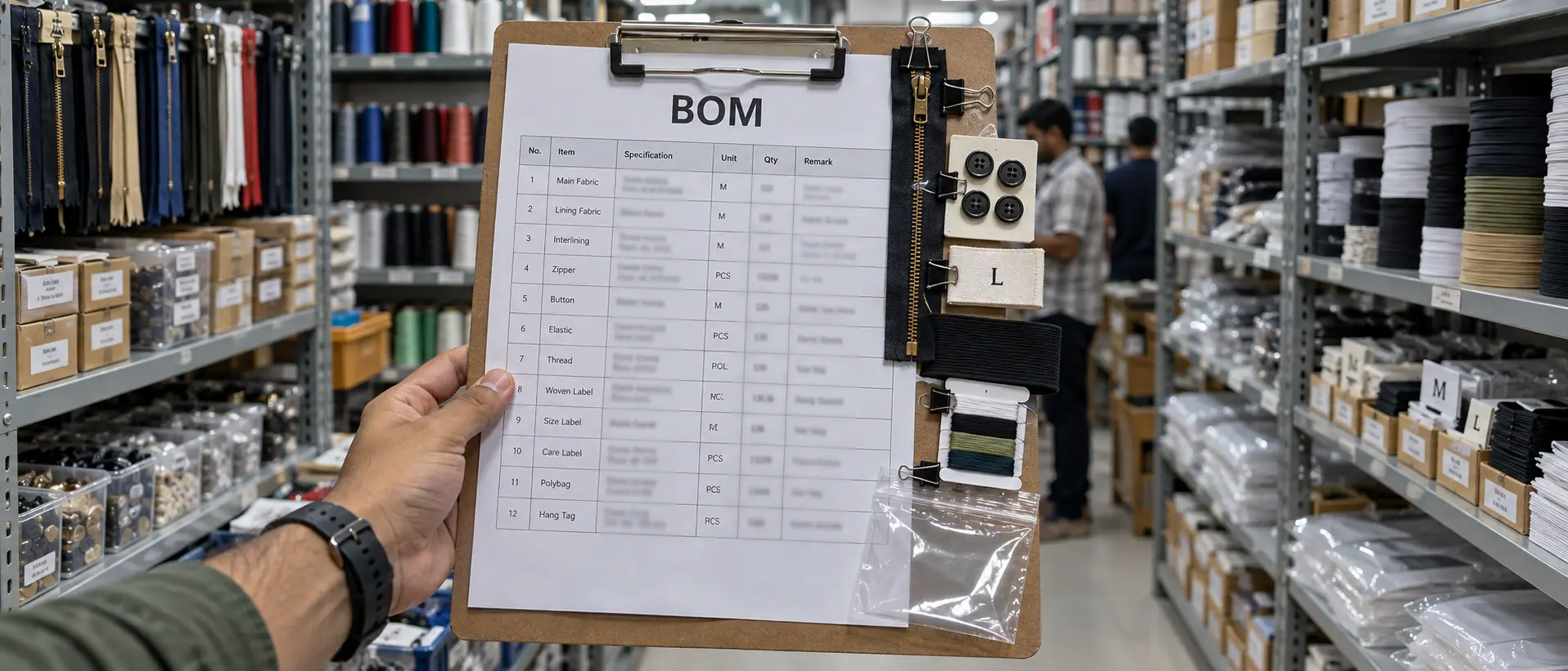 rfq bom requirements trims packaging accuracy