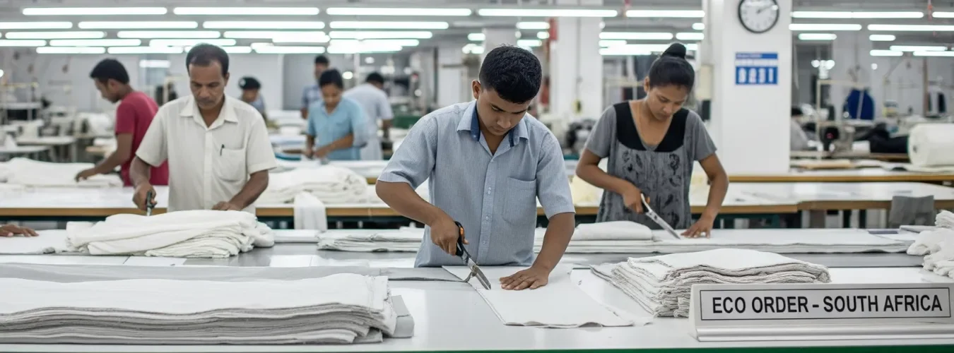 Umkhiqizi wezingubo producing luxury clothing in Bangladesh for South African brands.