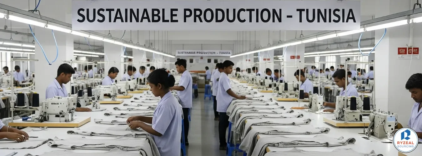 Global clothing supplier [مورد ملابس] collaborating with Tunisian manufacturers to shape the future of wholesale clothing production.